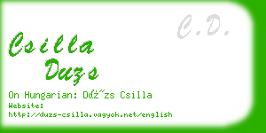 csilla duzs business card